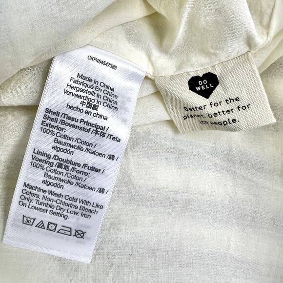 NEW Madewell Smocked Pull-On Stretchy Striped Mini Skirt Large Boho Cottagecore - Picture 4 of 6